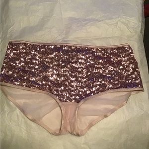 BNWOT Victoria’s Secret Rose Sequin Shortie large